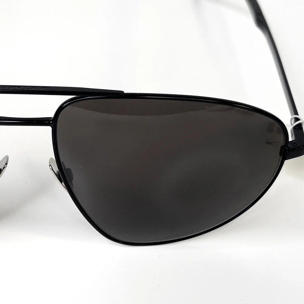 SAINT LAURENT Classic Aviator Sunglasses 60mm NEW Black Polarized